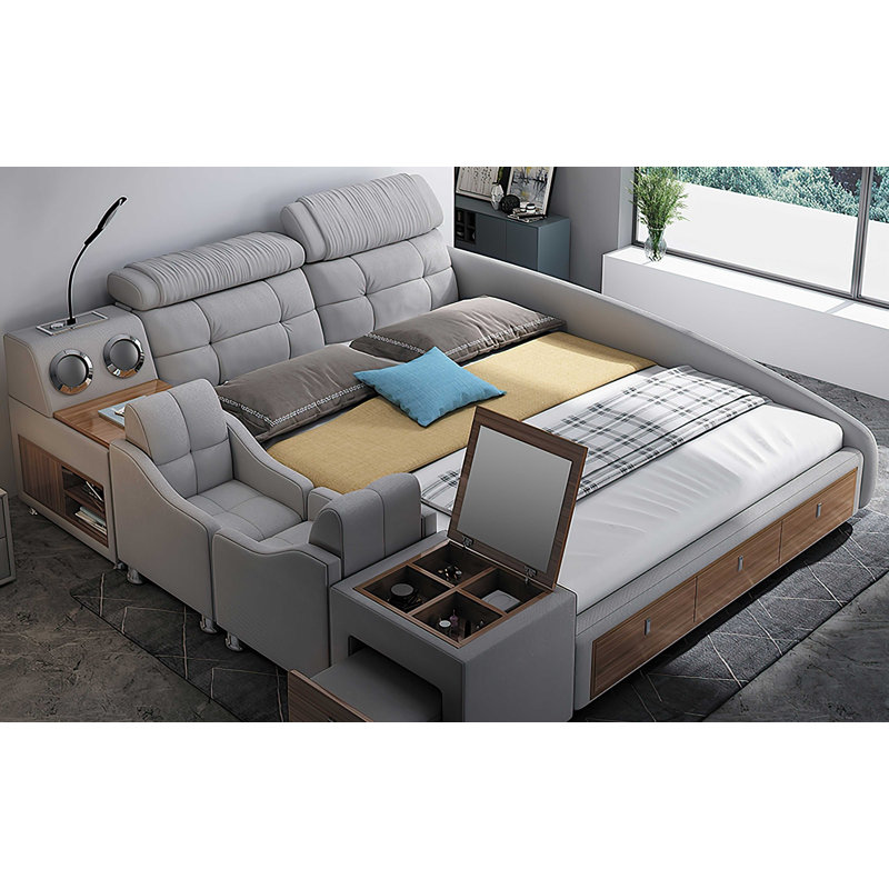 Lit modulaire multifonctionnel moderne Ljubov, Grand