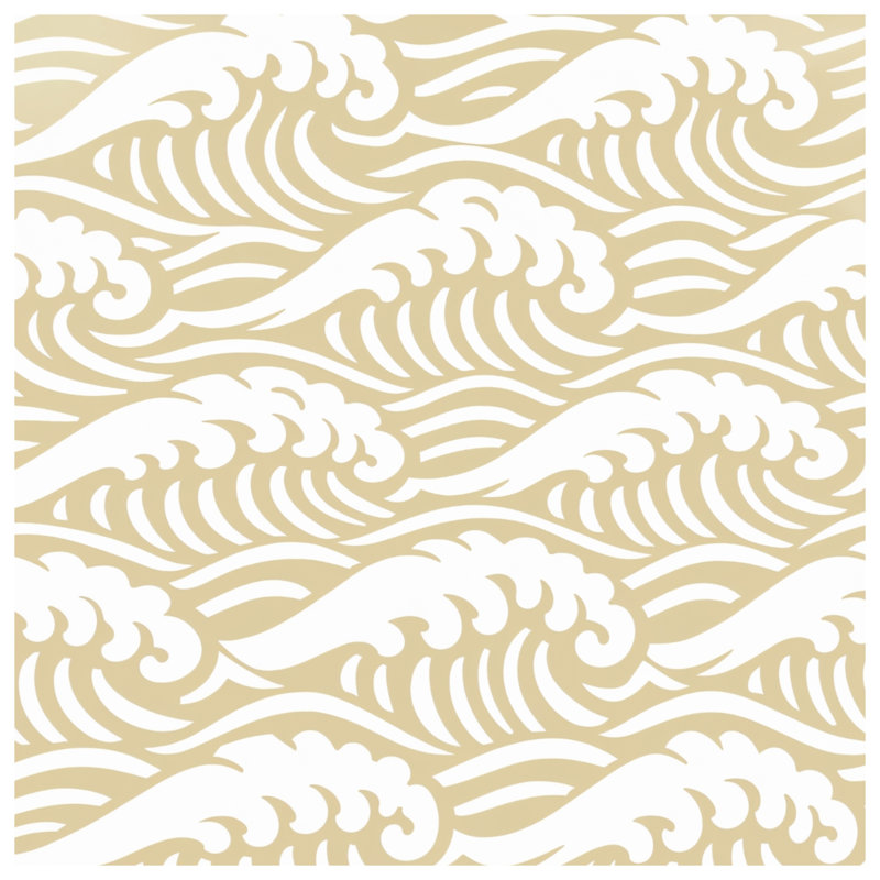 Tapis de bain beige Ocean Waves, 34in W x 21in L