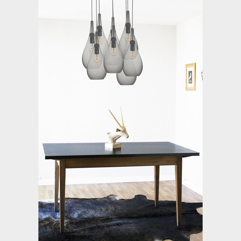 Earth 8 - Light Chandelier, No Bulb Included, 108" H x 18" W x 18" D, Matte Black
