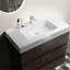 Meuble-lavabo autoportant de 36 po - Noyer, lavabo blanc, éléments de rangement, finition élégante, fabrication de base de salle de bain-664577877-664577960-664577962