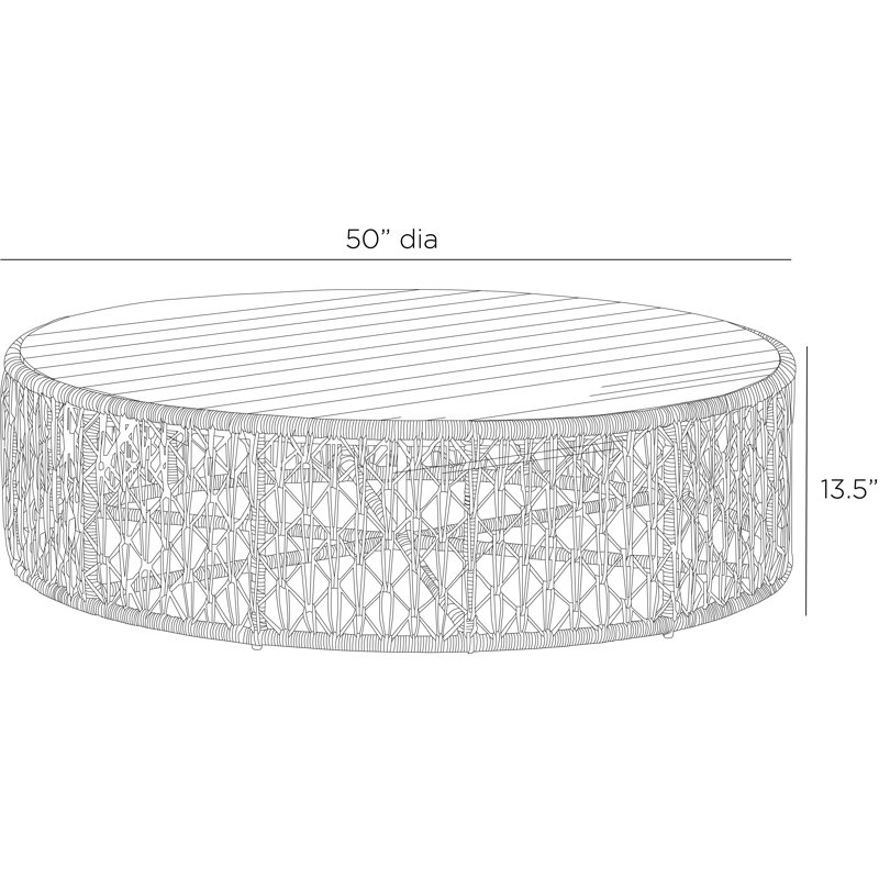 Hugo Outdoor Round Teak Coffee Table