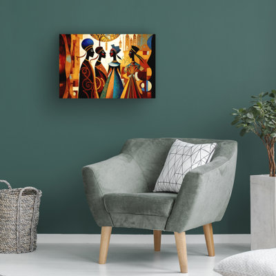 Reproduction d'art sur toile, moderne et contemporaine Mid Century Celebration of All Cultures 7