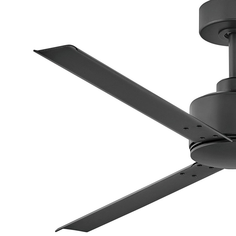 56" Indoor/Outdoor Propeller Ceiling Fan with Wall Control, Matte Black