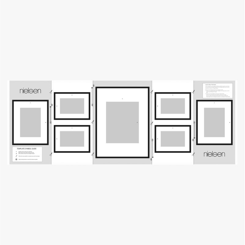 Mato Metal Picture Frame - Set of 7 with Mat, Gold