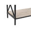 Étagère de rangement en bois brun à 5 tablettes avec cadre en métal noir-1597521516