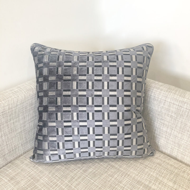 Zeppelin Square Pillow Cover & Insert, Gray