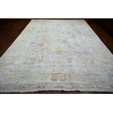 Oushak Collection, Transitional One-of-a-Kind Rectangle 9'7" X 13'8" Hand Knotted Area Rug
