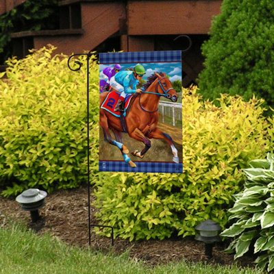 Horse Racing Garden Flag