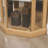 Corner Lighted Curio Cabinet Corner Glass Cabinet Lighted Curio Cabinet Corner Display Case For Living Room, Curio Cabinet, Antique Collection, Wine,Bar Glass Storage Light Included,Dark Oak-1131779745-1131779746