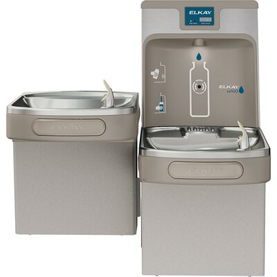 EZH2OÂ® ADA Bi-Level Cooler Enhanced Wall Mount Bottle Filling Station -  Elkay, LZSTL8WSLP