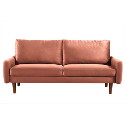 Kent Modern Velvet Sofa, European Sleek Design Couch with Tapered Wooden Legs for Living Room
