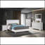 Commode de luxe 1 pièce avec commode blanche pour meubles de chambre à coucher avec poignées spacieuses 5 tiroirs