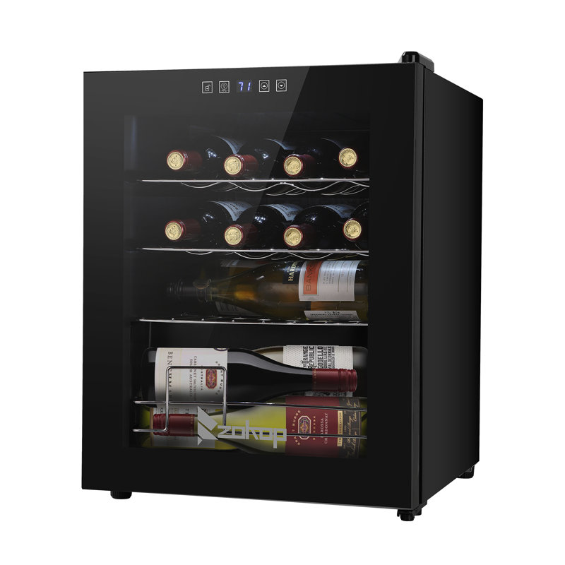 Winado Single Zone 16.99'' Freestanding 16 Bottle Wine Refrigerator