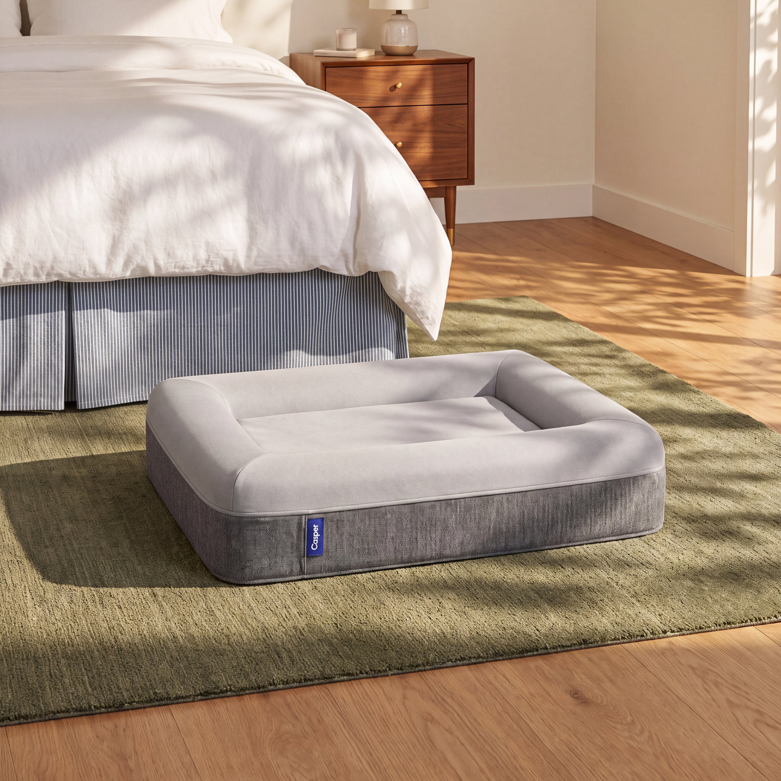 The Casper Dog Bed, Gray, Medium (33" W x 25" D x 6" H)