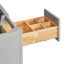 Meuble-lavabo rectangulaire simple de 94 cm (37 pouces) décalé vers la droite, avec comptoir en marbre blanc de Carrare de 3,8 cm (1,5 pouce) d'épaisseur et finition grise.-1700577018-1700577021