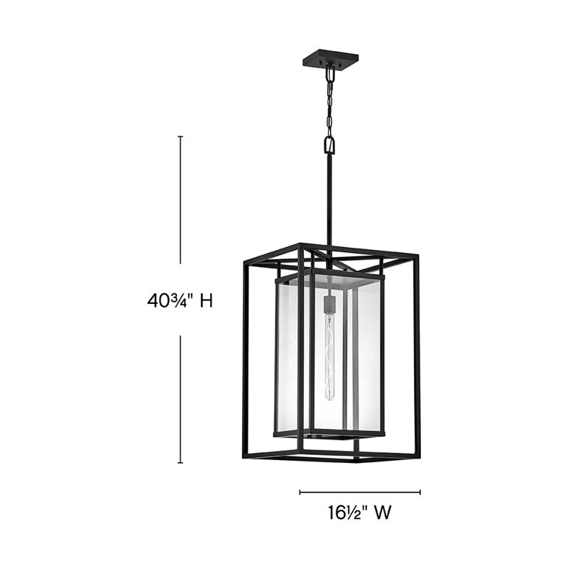 Max Outdoor Pendant, Black