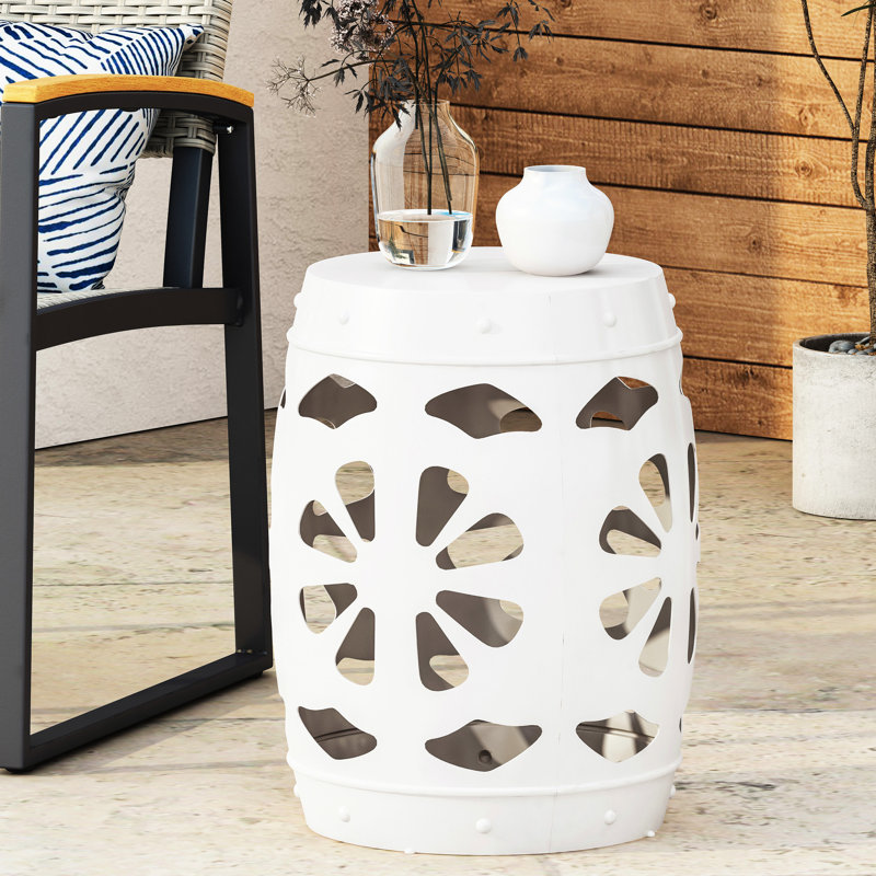 Table d'appoint Chic Iron, Blanc