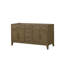 Meuble-lavabo double en chêne gris 60 po - 2 armoires, 4 tiroirs et tablette ouverte en bois massif, installation intérieure simple