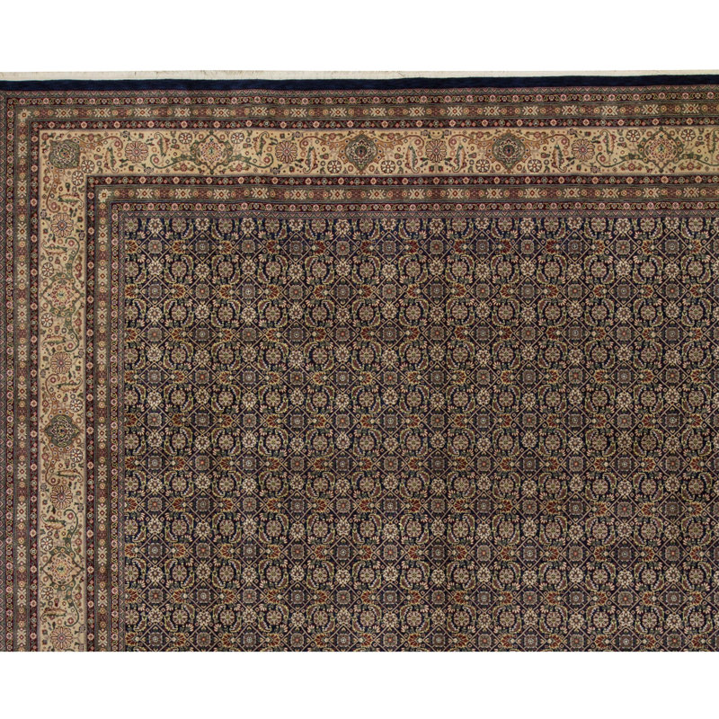 Manchuria Wool Southwestern Area Rug in Black/Gray, Rectangle 8'9" x 11'9"