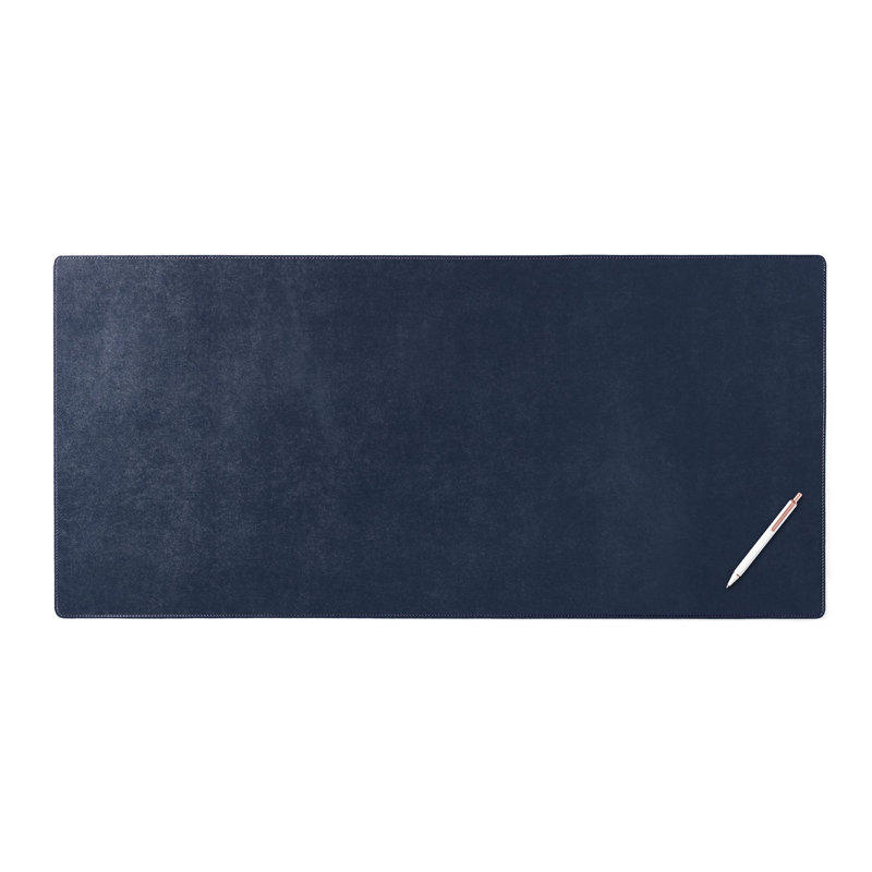 Sous-main en cuir reconstitué, H 32 po x l 15 po x P 0,08 po, Bleu marine