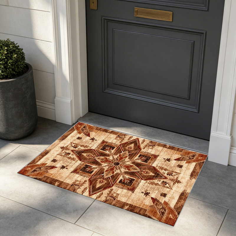 Brown Beige Bohemian   area rugs for Living Room, Soft and Comfortable, Suitable for all seasons, easy to maintain, machine washable Indoor floor mat, Under Table Farmhouse suitable for Bedroom, Dining Room, Study,  Balcony, Home Decor Patio