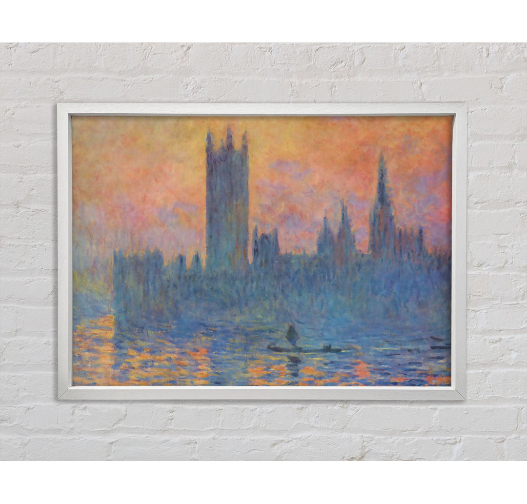 Monet London Parliament In Winter - Einzelner Bilderrahmen Kunstdrucke auf Leinwand