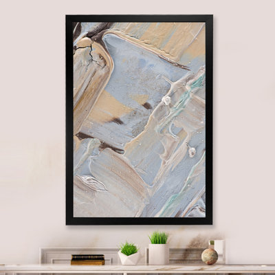 Beige brun brossé IV - Art mural moderne et contemporain sur toile