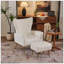 Fauteuil d'appoint moderne avec repose-pieds diaprano, fauteuil confortable pour salon, chambre à coucher, appartement, bureau-103284755