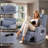 Swivel Rocker Recliner Chair, Glider Recliner Nursery Chair, Chenille Fabric Recliner Chair With Headrest And Pillow For Living Room Bedroom-314162076