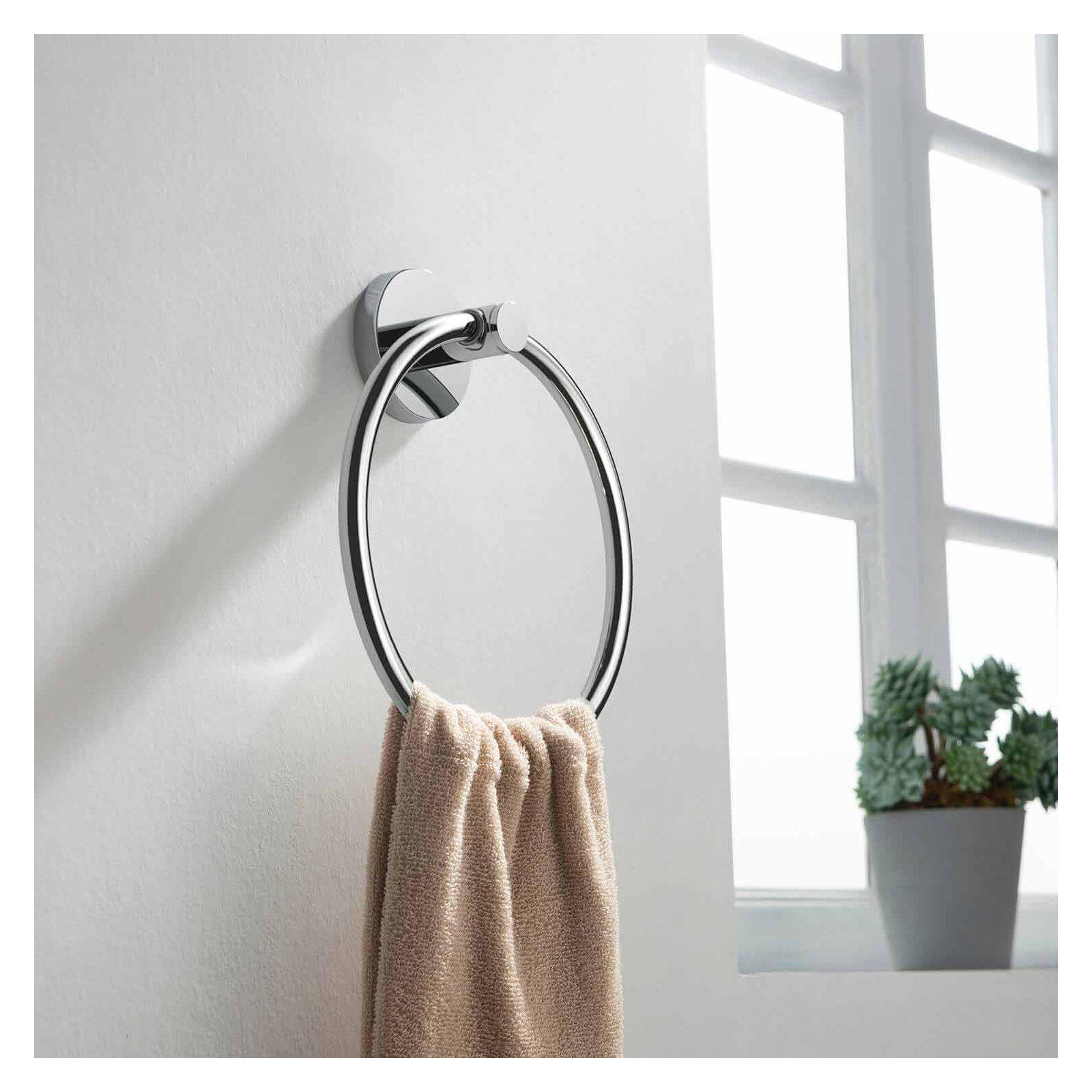 Circular Bathroom Towel Ring, Chrome