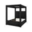 Luxury Velvet Canopy Bed with Button Tufting