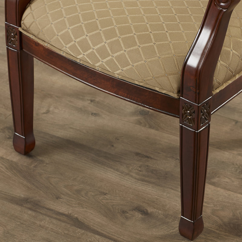 Fauteuil en coton 23,75 po Lucinda, Acajou moyen, Brun