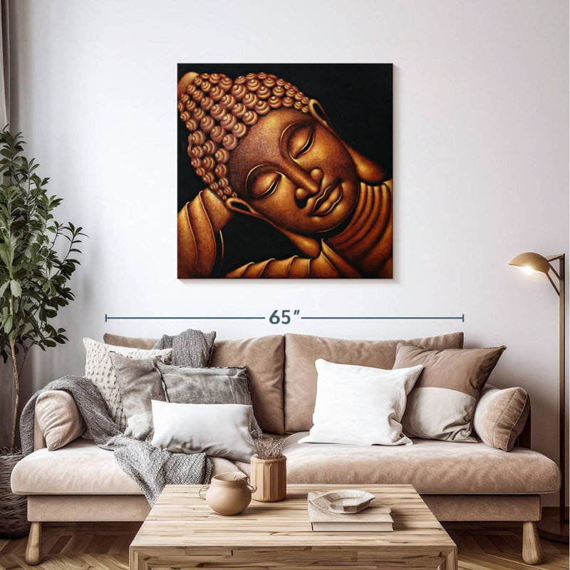 Bouddha endormi Leisha, H 39 po x l 39 po