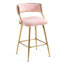 Tabouret de bar 26 po à hauteur de comptoir en velours côtelé avec tabourets de bar et chaises à dossier seulement, sans les tables