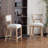 26.5" Counter Stools Set Of 2,Upholstered Counter Height Bar Stools With Comfy Back,Solid Rubber Wood Frame,Backrest, Footrest,Armless Barstools For Home Bar,Kitchen Counter-1604721565