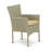 7 Piece Outdoor Patio Conversation Sets Consist of a Rectangle Wicker Dining Table with Glass Top and 6 Backyard Armchair with Cushion, Natural Linen-642267885