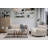 Elegant 3-Seat Sofa, Cream Color, 87.8 x 32.7 x 33.9 inches | Durable Beech Wood & Chipboard Frame, 100% Polyester Fabric | Comfortable 10 in. Spring + 5 in. Feather Foam Cushions, Includes 2 Pillows, Fixed Cushions, Black Wooden Legs