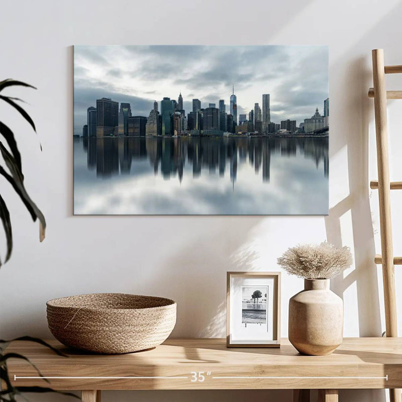 Sireci New York Skyline Reflection, 16" H x 24" W