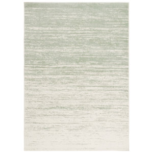 Arrietty Abstract Machine Made Area Rug in Sage/Ivory