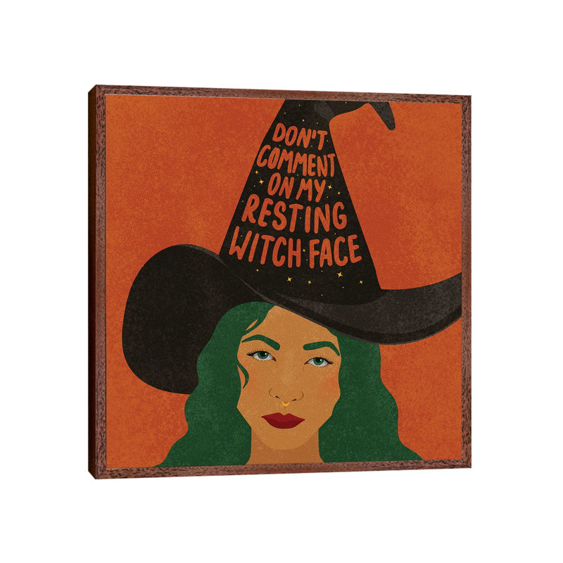 Resting Witch Face by Hannah Rand - Gallery-Wrapped Canvas Giclée on Canvas, 45.72 cm H x 45.72 cm W x 4.445 cm D