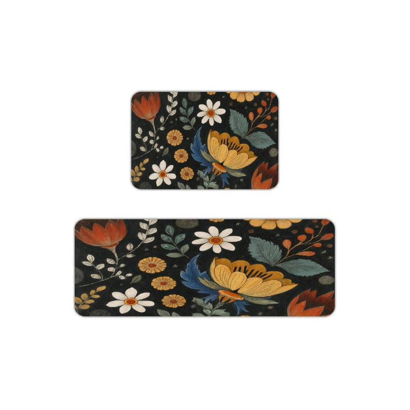 Ensemble de 2 tapis de cuisine Vintage