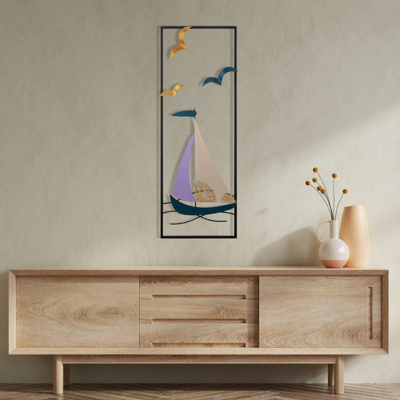 Hand-Painted Decorative Metal Accessory, 12.6 x 2.0 x 35.4 inches | 100% Metal, Thickness: 0.03 inches | Unique Finish with Color Variations | Perfect for Home Decor & Stylish Accents in Any Room