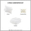 Ensemble d'édredon en peluche à imprimé métallique double / grand 4 pièces avec coussin décoratif blanc / or