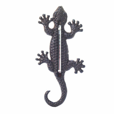 Lizard Thermometer Figurine