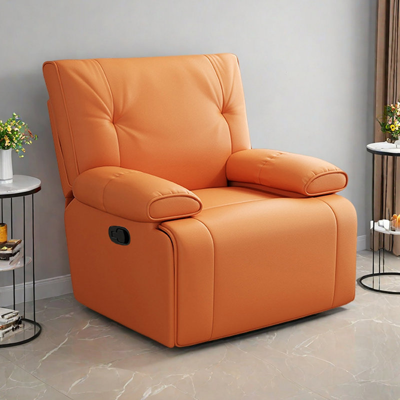 Fauteuil inclinable réglable en similicuir multifonctionnel, Orange
