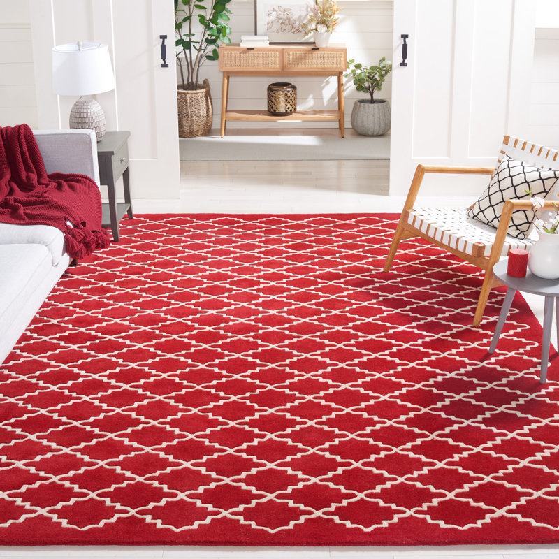 Carolene Hand Tufted Wool Geometric Rug, Rectangle 6' x 9'