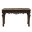 Console traditionnelle en bois massif avec plateau en marbre, table d'entrée de salon sculptée à la main, cerisier