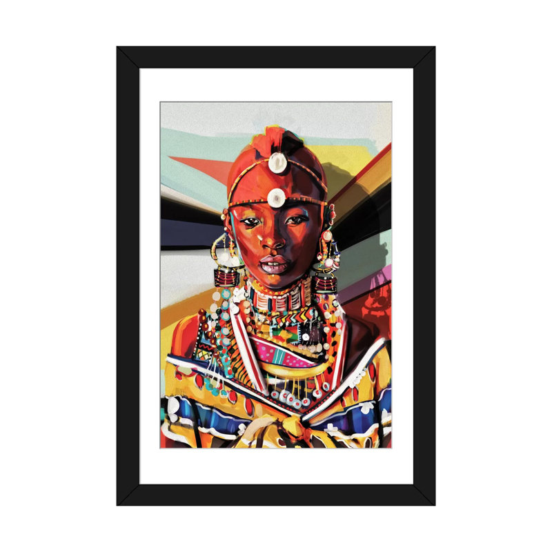 «Kenya», impression sur toile, Papier d'art encadré noir, Blanc, H 24 po x l 16 po x P 1 po