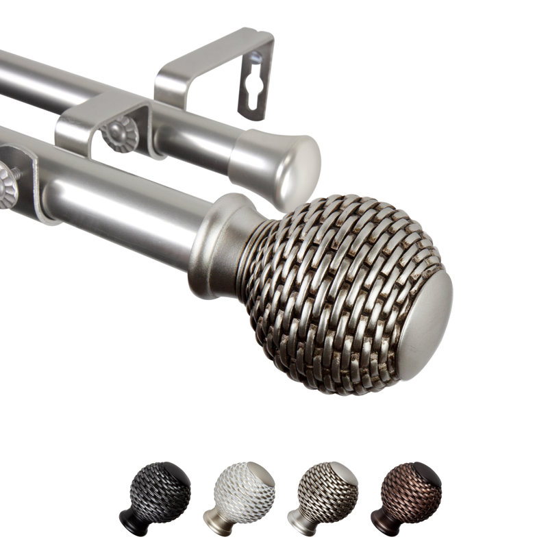 Double Bala 1 po, Nickel satiné, 120" – 170"