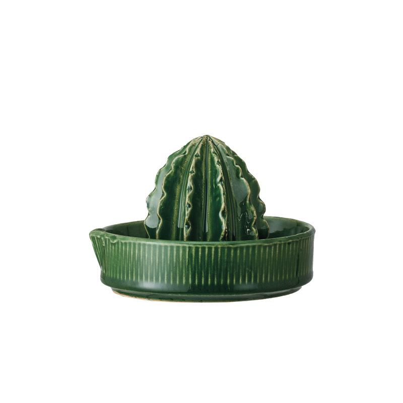 Cactus-Shaped Stoneware Juicer
